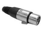 CA094 VROUWELIJKE 3P XLR PLUG - VERNIKKELD