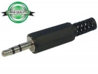 CA111H MANNELIJKE 3.5mm STEREO JACK - PLASTIC - ZWART