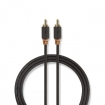 CABP24170AT10 Digitale Audiokabel | RCA Male | RCA Male | Verguld | 1.00 m | Rond | PVC | Antraciet | Polybag