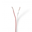 CABR0750WT1000 Speaker-Kabel | 2x 0.75 mm² | Koper | 100.0 m | Rond | PVC | Wit | Rol