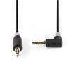CABW22600AT10 Stereo-Audiokabel | 3,5 mm Male | 3,5 mm Male | Verguld | 1.00 m | Rond | Antraciet | Doos