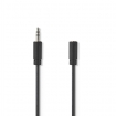 CAGB22050BK10 Stereo-Audiokabel | 3,5 mm Male - 3,5 mm Female | 1,0 m | Zwart