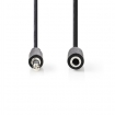 CAGB22050BK100 Stereo-Audiokabel | 3,5 mm Male - 3,5 mm Female | 10 m | Zwart