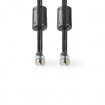 CAGC22000AT50 Stereo-Audiokabel | 3,5 mm Male | 3,5 mm Male | Verguld | 5.00 m | Rond | Antraciet | Clamshell