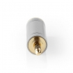 CAGC22935ME Stereo-Audioadapter | 3,5 mm Male | 6,35 mm Female | Verguld | Recht | Metaal | Zilver | 1 Stuks | Doos