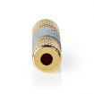 CAGC22950ME Stereo-Audioadapter | 3,5 mm Female | 3,5 mm Female | Verguld | Recht | Metaal | Zilver | 1 Stuks | Doos