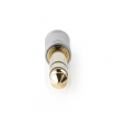 CAGC23930ME Stereo-Audioadapter | 6,35 mm Male | 3,5 mm Female | Verguld | Recht | Metaal | Zilver | 1 Stuks | Doos