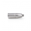 CAGP15930ME XLR-Adapter | XLR 3-Pins Male | RCA Female | Vernikkeld | Recht | Metaal | Zilver | 10 Stuks | Envelop