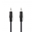 CAGP22000BK30 Stereo-Audiokabel | 3,5 mm Male | 3,5 mm Male | Vernikkeld | 3.00 m | Rond | Zwart | Polybag