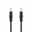 CAGP22000BK50 Stereo-Audiokabel | 3,5 mm Male | 3,5 mm Male | Vernikkeld | 5.00 m | Rond | Zwart | Polybag