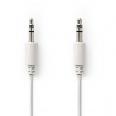 CAGP22005WT10 Stereo-Audiokabel | 3,5 mm Male Dun - 3,5 mm Male Dun | 1,0 m | Wit