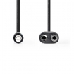 CAGP22100BK02 Stereo-Audiokabel | 3,5 mm Male | 2x 3,5 mm Female | Vernikkeld | 0.20 m | Rond | Envelop