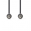 CAGP24100BK20 Subwoofer-Kabel | RCA Male | RCA Male | Vernikkeld | 2.00 m | Rond | 2.5 mm | Zwart | Polybag