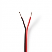 CAGW0750BK1000 Speaker-Kabel | 2x 0.75 mm² | CCA | 100.0 m | Rond | PVC | Rood / Zwart | Folieverpakking