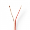 CAGW2500TR150 Speaker-Kabel | 2x 2.50 mm² | CCA | 15.0 m | Rond | PVC | Transparant | Folieverpakking