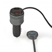 CATR124BK FM-Audiotransmitter voor Auto | Gefixeerd | Handsfree bellen | 0.8 " | LED-Scherm | Bluetooth® | QC 3.0 / 5.0 V DC / 1.0 A | Snelladen | Google Assistant / Siri | Zwart