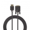 CCBP34800AT20 HDMI™ Kabel | HDMI™ Connector | DVI-D 24+1-Pins Male | 1080p | Verguld | 2.00 m | Recht | PVC | Antraciet | Polybag