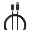 CCBP61010AT20 USB-Kabel | USB 3.2 Gen 1 | USB-A Male | USB-A Female | 5 Gbps | Verguld | 2.00 m | Rond | PVC | Antraciet | Polybag