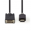 CCBW34800AT20 HDMI™ Kabel | HDMI™ Connector | DVI-D 24+1-Pins Male | 1080p | Verguld | 2.00 m | Recht | PVC | Antraciet | Window Box met Euro Lock