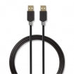 CCBW60000AT20 USB-Kabel | USB 2.0 | USB-A Male | USB-A Male | 480 Mbps | Verguld | 2.00 m | Rond | PVC | Antraciet | Doos