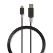 CCBW61600AT10 USB-Kabel | USB 3.2 Gen 1 | USB-A Male | USB-C™ Male | 60 W | 5 Gbps | Verguld | 1.00 m | Rond | PVC | Antraciet | Window Box