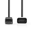 CCGB37150BK02 DisplayPort-Kabel | DisplayPort Male | HDMI™ Output | 4K@30Hz | Vernikkeld | 0.20 m | Rond | PVC | Zwart | Doos