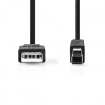 CCGB60100BK30 USB-Kabel | USB 2.0 | USB-A Male | USB-B Male | 480 Mbps | Vernikkeld | 3.00 m | Rond | PVC | Zwart | Doos