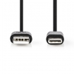 CCGB60600BK01 USB-Kabel | USB 2.0 | USB-A Male | USB-C™ Male | 480 Mbps | Vernikkeld | 0.10 m | Rond | PVC | Zwart | Blister