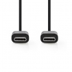 CCGB60700BK10 USB-Kabel | USB 2.0 | USB-C™ Male | USB-C™ Male | 60 W | 480 Mbps | Vernikkeld | 1.00 m | Rond | PVC | Zwart | Doos