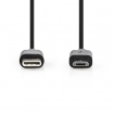 CCGB60750BK10 USB-Kabel | USB 2.0 | USB-C™ Male | USB Micro-B Male | 480 Mbps | Vernikkeld | 1.00 m | Rond | PVC | Zwart | Blister