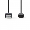 CCGB61650BK10 USB-Kabel | USB 3.2 Gen 2 | USB-A Male | USB-C™ Male | 10 Gbps | Vernikkeld | 1.00 m | Rond | PVC | Zwart | Doos