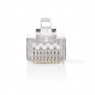 CCGB89306ME RJ45-Connector | Male | Solid STP CAT6 | Recht | Verguld | 10 Stuks | PVC | Transparant | Doos