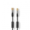 CCGC61100AT50 USB-Kabel | USB 2.0 | USB-A Male | USB-B Male | 480 Mbps | Verguld | 5.00 m | Rond | PVC | Antraciet | Clamshell