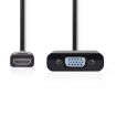 CCGP34900BK02 HDMI™ Kabel | HDMI™ Connector | VGA Female 15p / 3,5 mm Female | 1080p | Vernikkeld | 0.20 m | Recht | PVC | Zwart | Polybag