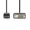 CCGP37200BK30 DisplayPort-Kabel | DisplayPort Male | DVI-D 24+1-Pins Male | 1080p | Vernikkeld | 3.00 m | Rond | PVC | Zwart | Polybag