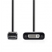 CCGP37250BK02 DisplayPort-Adapter | DisplayPort Male | DVI-D 24+1-Pins Female | 1080p | Vernikkeld | Recht | 0.20 m | Rond | PVC | ABS | Zwart | Polybag