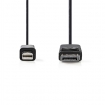 CCGP37400BK10 Mini DisplayPort-Kabel | DisplayPort 1.2 | Mini-DisplayPort Male | DisplayPort Male | 21.6 Gbps | Vernikkeld | 1.00 m | Rond | PVC | Zwart | Polybag