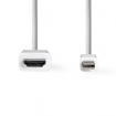 CCGP37600WT20 Mini DisplayPort-Kabel | DisplayPort 1.2 | Mini-DisplayPort Male | HDMI™ Connector | 21.6 Gbps | Vernikkeld | 2.00 m | Rond | PVC | Wit | Polybag