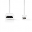 CCGP37650WT02 Mini DisplayPort-Kabel | DisplayPort 1.2 | Mini-DisplayPort Male | HDMI™ Output | 21.6 Gbps | Vernikkeld | 0.20 m | Rond | PVC | Wit | Polybag