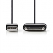 CCGP39200BK10 USB-Kabel | USB 2.0 | Samsung 30-Pin Male | USB-A Male | 480 Mbps | Vernikkeld | 1.00 m | Rond | PVC | Zwart | Polybag