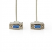 CCGP52057IV30 Nullmodemkabel | D-SUB 9-Pins Female | D-SUB 9-Pins Female | Vernikkeld | 3.00 m | Rond | PVC | Ivoor | Polybag