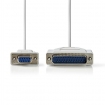 CCGP52135IV20 Seriële Kabel | D-SUB 25-Pins Male | D-SUB 9-Pins Female | Vernikkeld | 2.00 m | Rond | PVC | Ivoor | Envelop