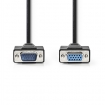CCGP59100BK100 VGA-Kabel | VGA Male | VGA Female 15p | Vernikkeld | Maximale resolutie: 1280x800 | 10.0 m | Rond | ABS | Zwart | Polybag