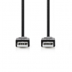 CCGP60000BK10 USB-Kabel | USB 2.0 | USB-A Male | USB-A Male | 480 Mbps | Vernikkeld | 1.00 m | Rond | PVC | Zwart | Polybag