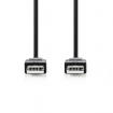 CCGP60000BK10 USB-Kabel | USB 2.0 | USB-A Male | USB-A Male | 480 Mbps | Vernikkeld | 1.00 m | Rond | PVC | Zwart | Envelop