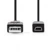 CCGP60300BK20 USB-Kabel | USB 2.0 | USB-A Male | USB Mini-B 5-Pins Male | 480 Mbps | Vernikkeld | 2.00 m | Rond | PVC | Zwart | Envelop