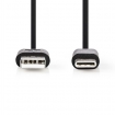 CCGP60600BK01 USB-Kabel | USB 2.0 | USB-A Male | USB-C™ Male | 15 W | 480 Mbps | Vernikkeld | 0.10 m | Rond | PVC | Zwart | Envelop