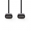 CCGP60700BK10 USB-Kabel | USB 2.0 | USB-C™ Male | USB-C™ Male | 480 Mbps | Vernikkeld | 1.00 m | Rond | PVC | Zwart | Polybag