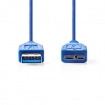 CCGP61500BU50 USB-Kabel | USB 3.2 Gen 1 | USB-A Male | USB Micro-B Male | 5 Gbps | Vernikkeld | 5.00 m | Rond | PVC | Blauw | Polybag