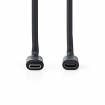 CCGP64010BK10 USB-Kabel | USB 3.2 Gen 1 | USB-C™ Male | USB-C™ Female | 5 Gbps | Vernikkeld | 1.00 m | Rond | PVC | Zwart | Envelop